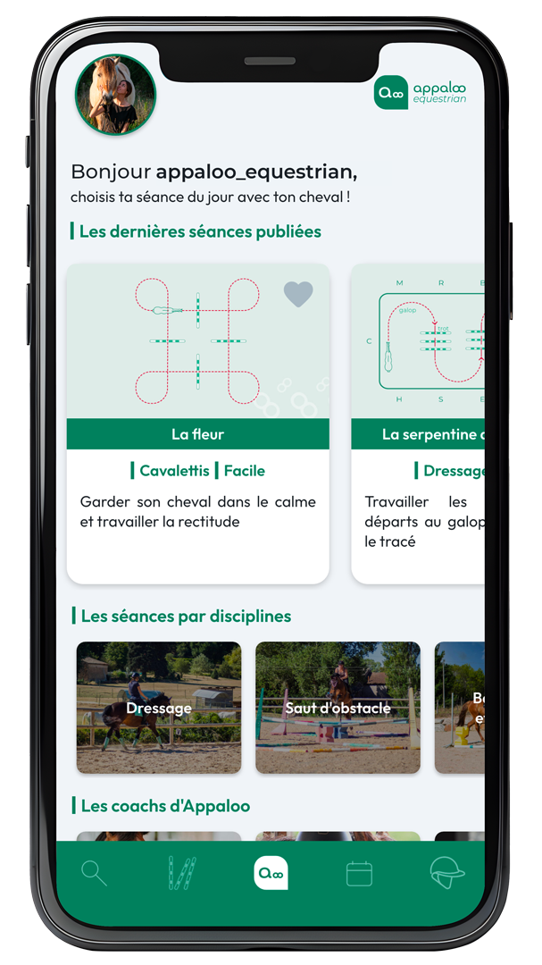 L'accueil de l'application, avec les dernières séances publiées